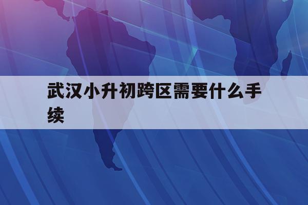  武汉小升初跨区需要什么手续_武汉小升初跨区需要什么手续和条件
