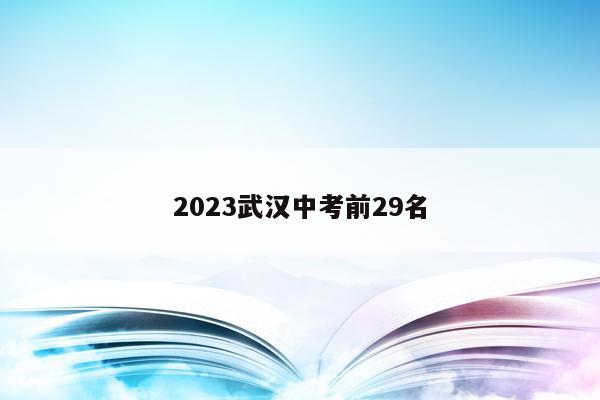 2023武汉中考前29名